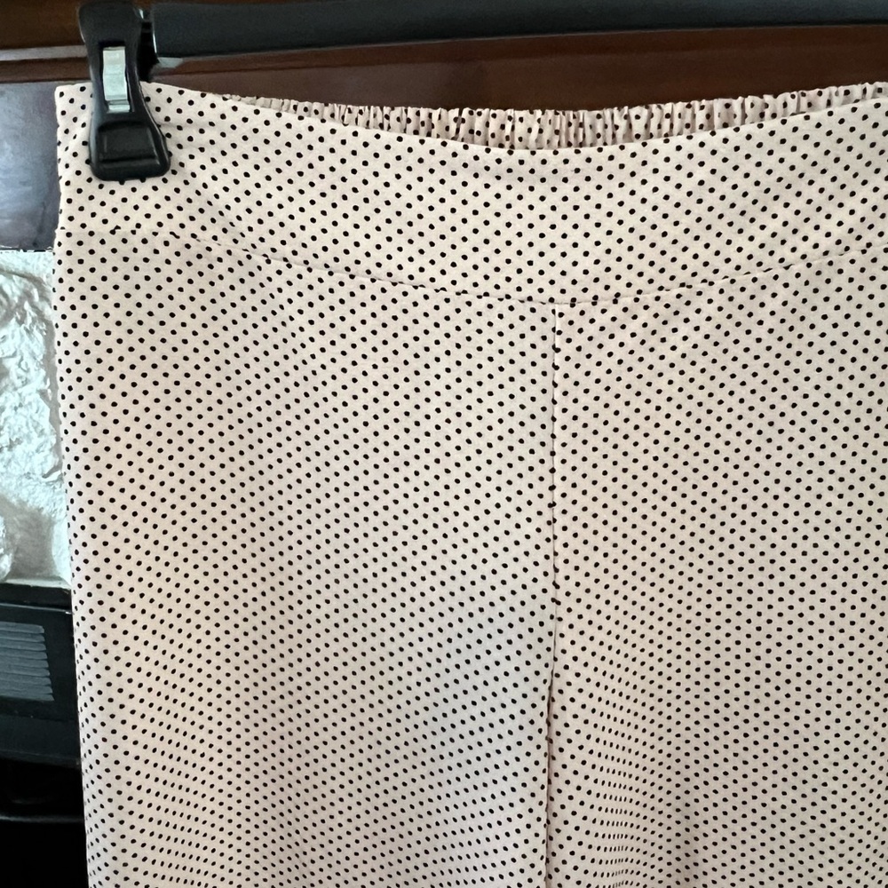 Adrianna Papell Women's Pink Polka Dot Wide Leg Pants Capris NWT Small - Picture 4 of 11